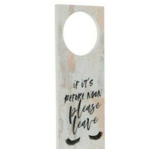 Please Leave Wood Door Hanger. Length: 10"Width: 3 3/4"